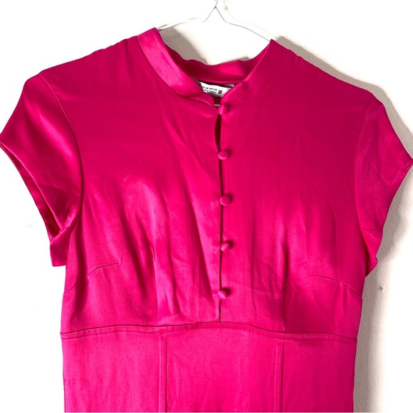 Zara Barbie Pink Satin Midi Dress NWT - Picture 2 of 8